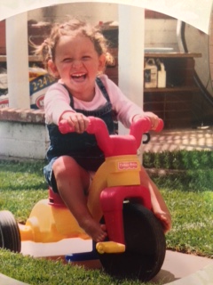 Isabel's first set of wheels!